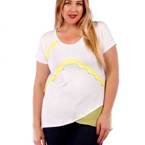 3x$30 Yummy Plus Size 5X Blouse Top Short Sleeve